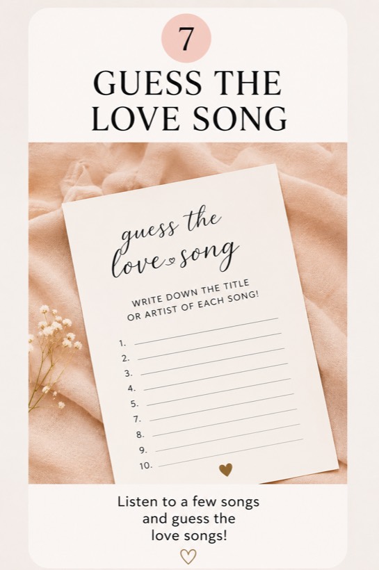 Wedding guest game idea 7