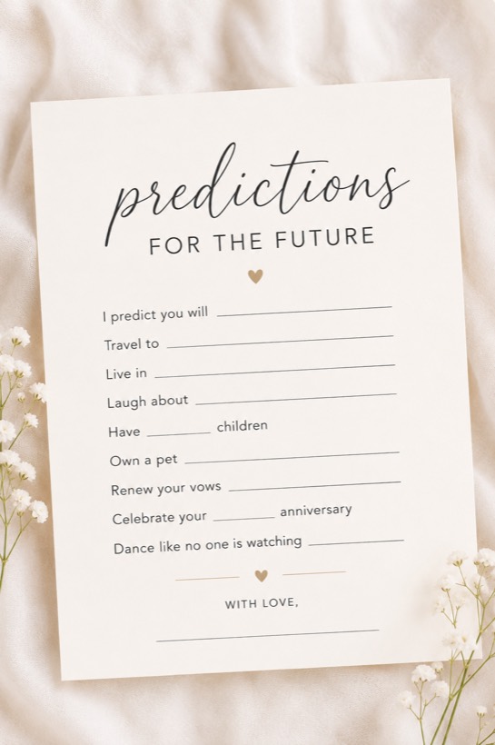 Wedding guest game idea 9