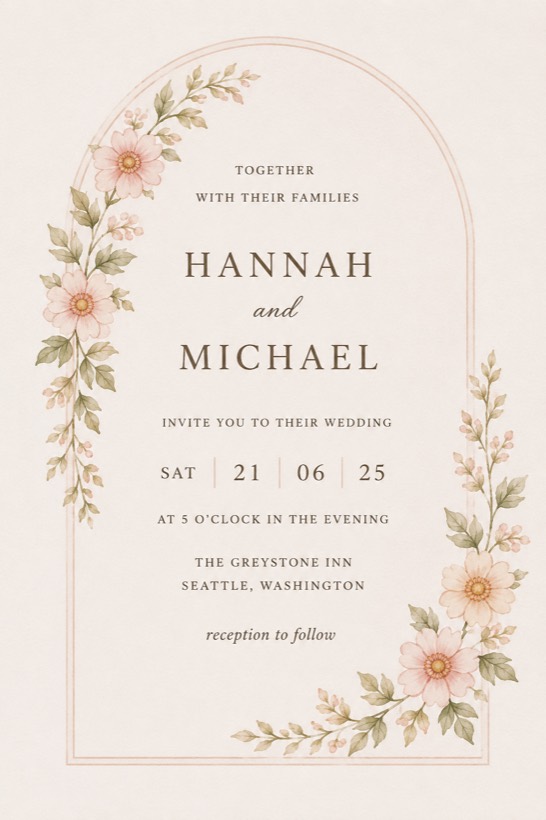 Wedding invitation design idea 1